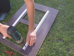 Montage Hühnerklappe